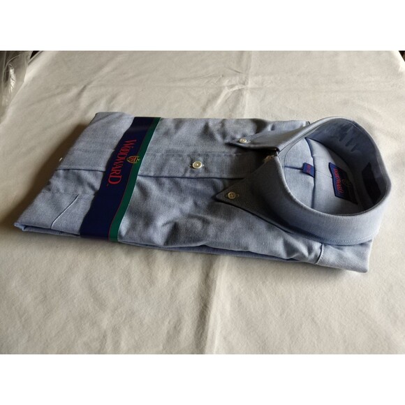 Vtg Woodward Dayton Single Needle Tailoring Blue Oxford Shirt 16.5/38 USA 1980s - Picture 12 of 13